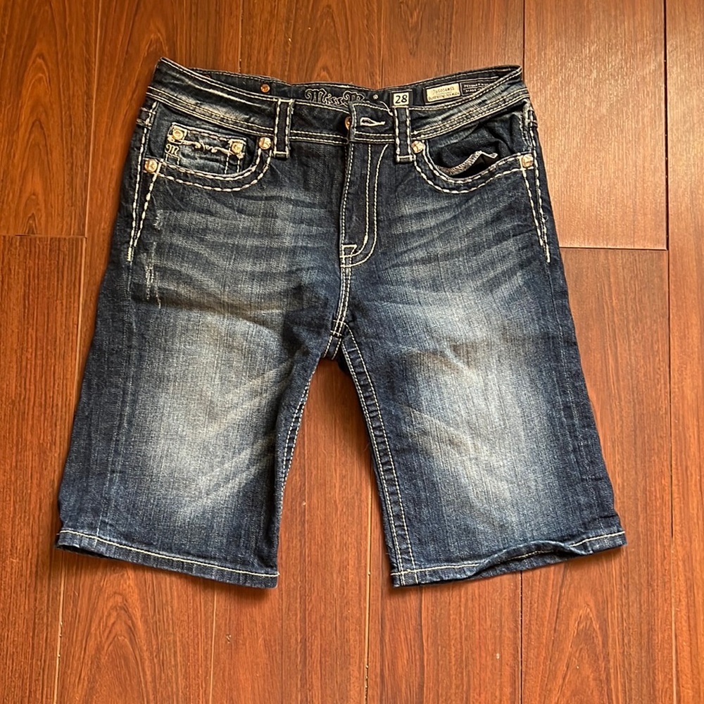 Miss me Jean Shorts size 28. Only Worn once, if at all. Boyfriend Bermuda Cut!
